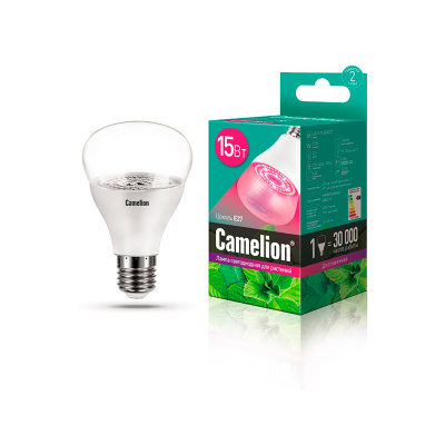 Лампа Camelion люм.ком. E27 15W/BIO LED15-PL-BIO (аквариум/оранжерея)